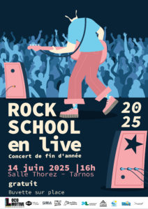 Affiche fête fin d'année Rockschool 2025